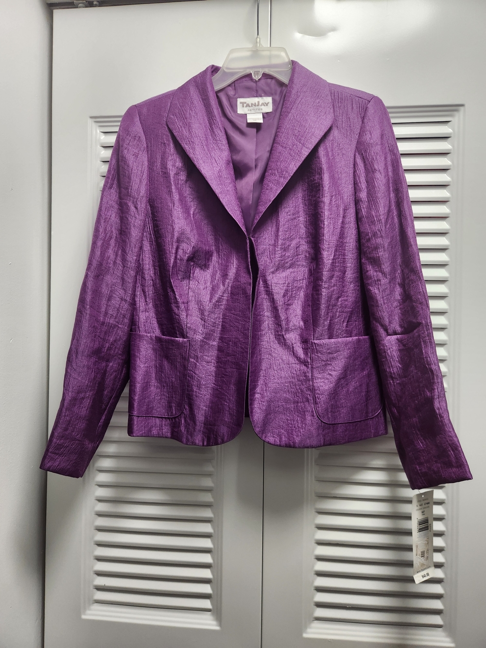 TanJay Vibrant Purple Women's Textured Blazer